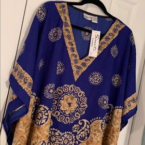 Sante‘ Tunic OS Royal blue and Gold Made in India